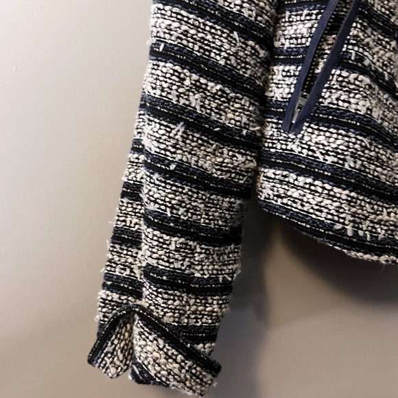 Tweed LOFT Blazer - black/white/blue - EUC - Picture 3 of 4